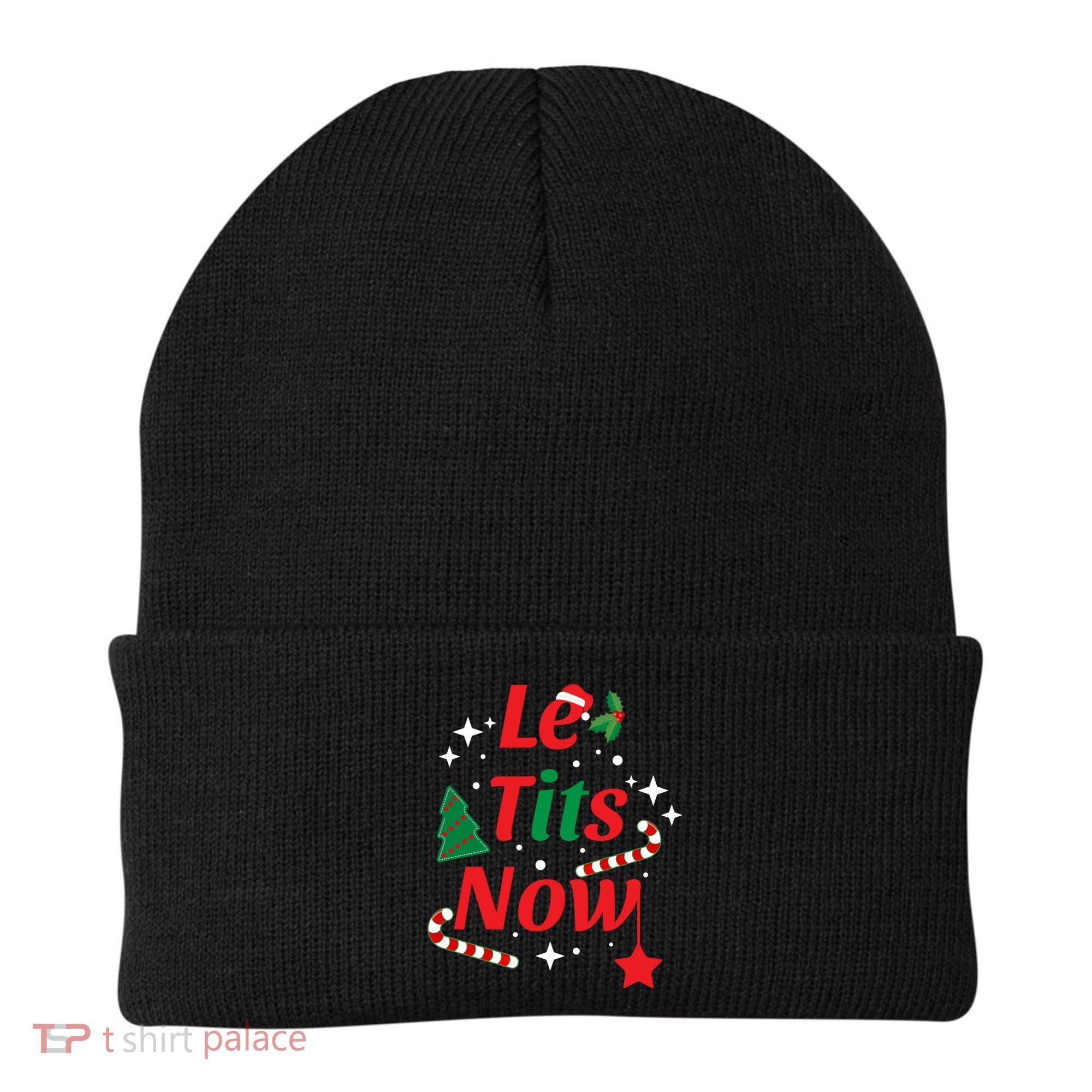 Le Tits Now Funny Christmas Snow Gift Beanie