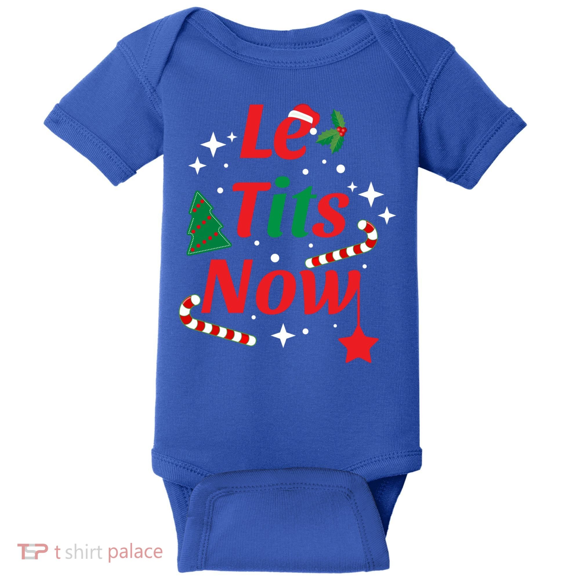 Le Tits Now Funny Christmas Snow Gift Baby Bodysuit