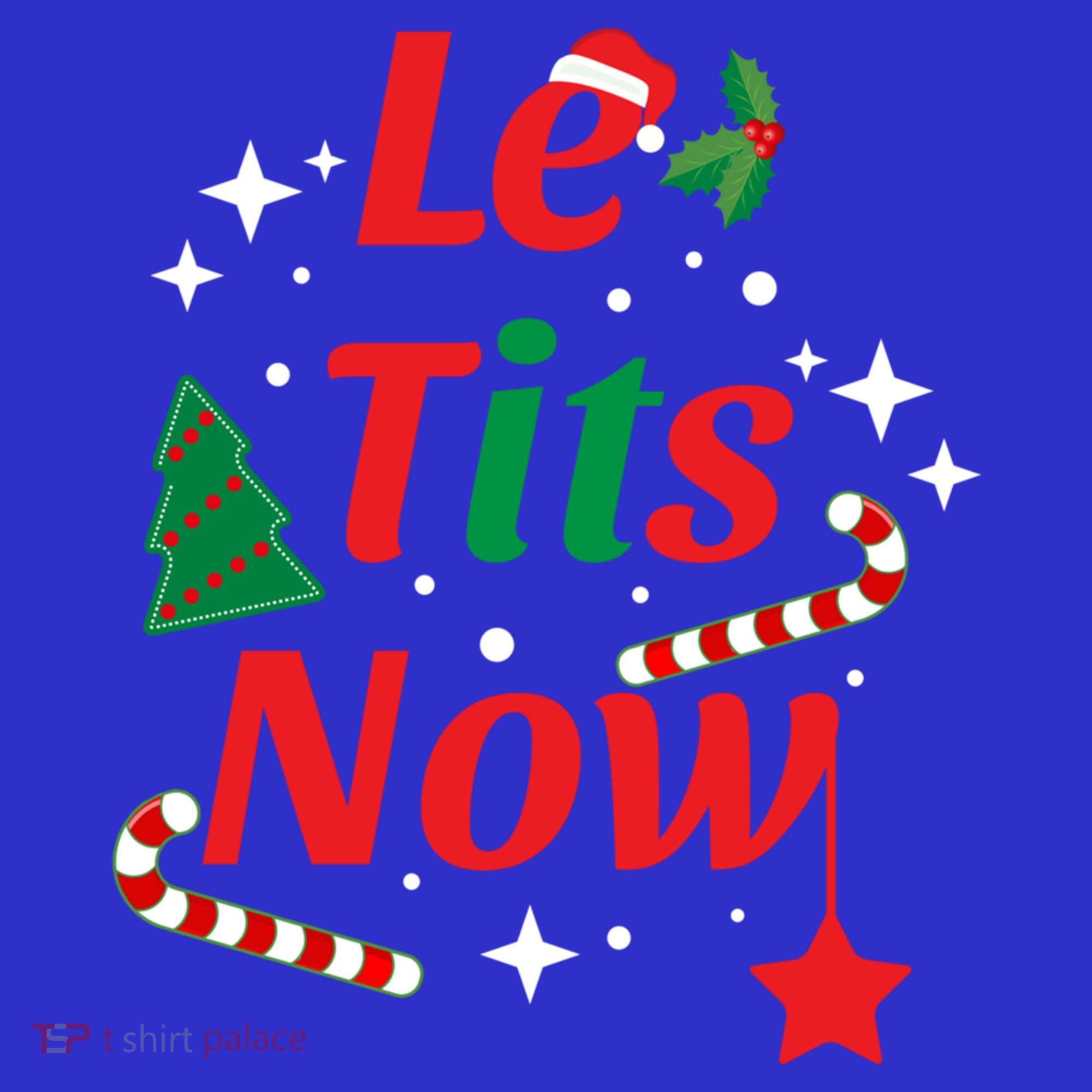 Le Tits Now Funny Christmas Snow Gift Women's V-Neck T-Shirt