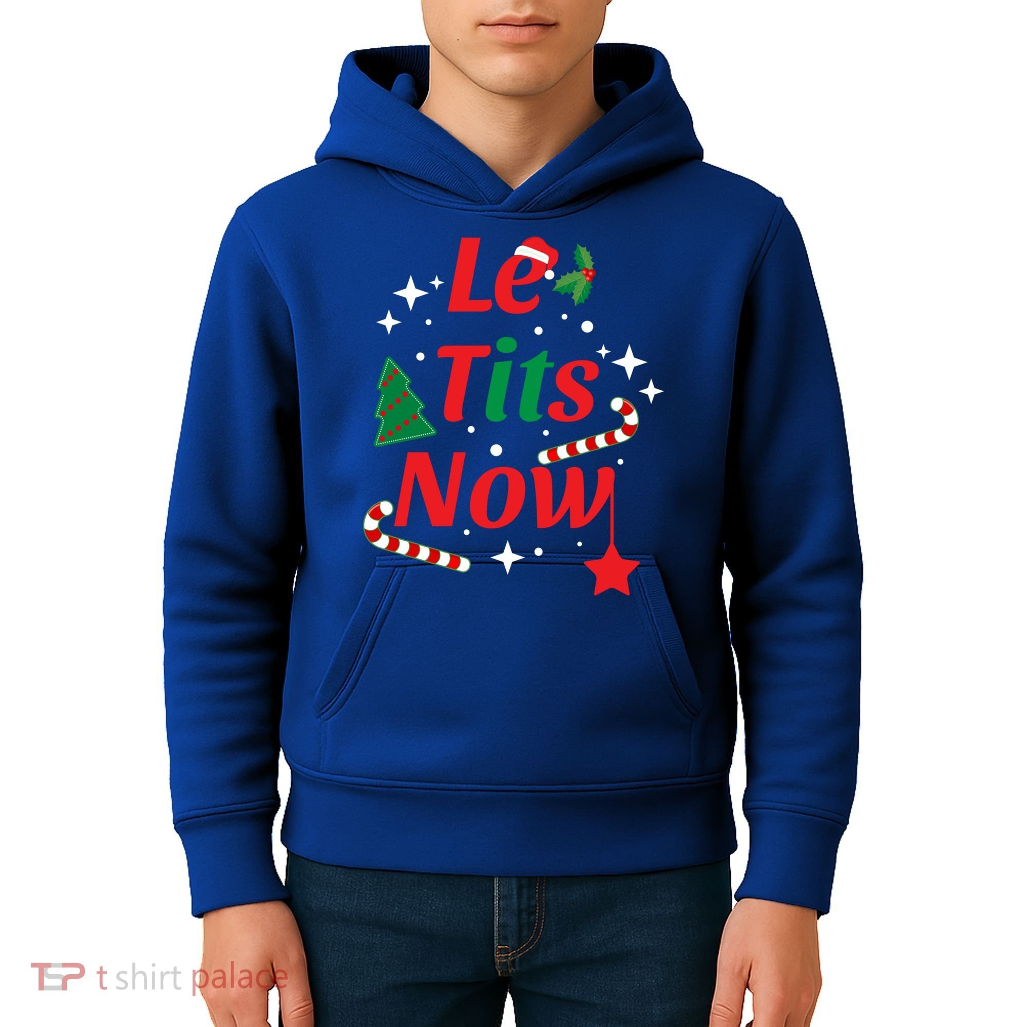 Le Tits Now Funny Christmas Snow Gift Kids Hoodie