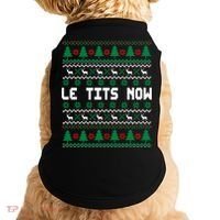 Le Tits Now Ugly Christmas Sweater Let It Snow Gift Doggie Tank thumb 0