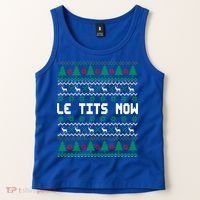 Le Tits Now Ugly Christmas Sweater Let It Snow Gift Tank Top thumb 2