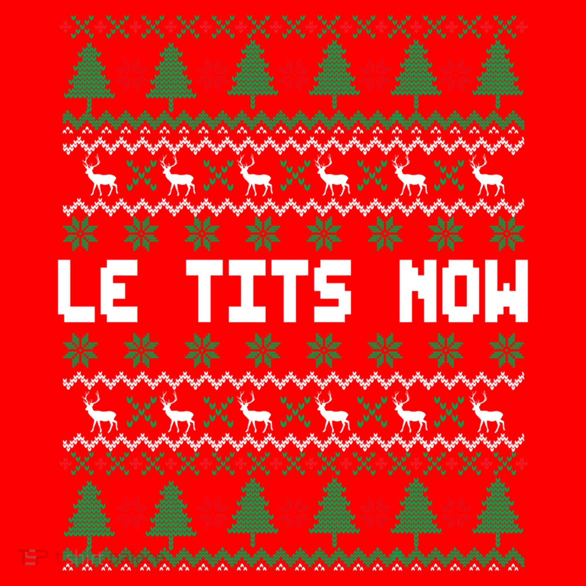 Le Tits Now Ugly Christmas Sweater Let It Snow Gift Santa Hat
