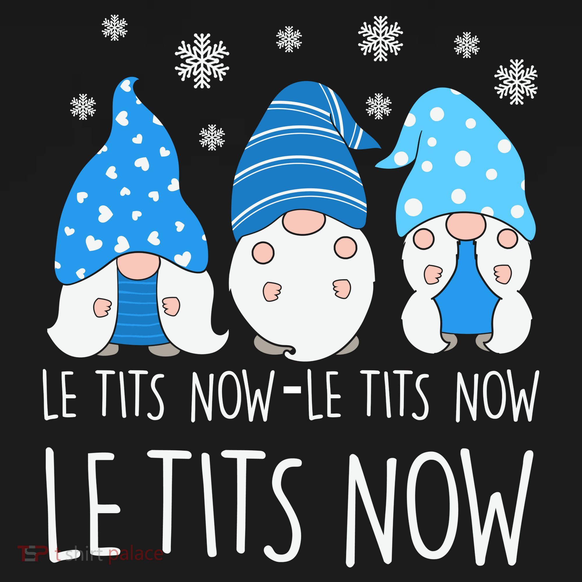 Le Tits Now Christmas Let It Snow Ugly Sweater Funny Party Backpack