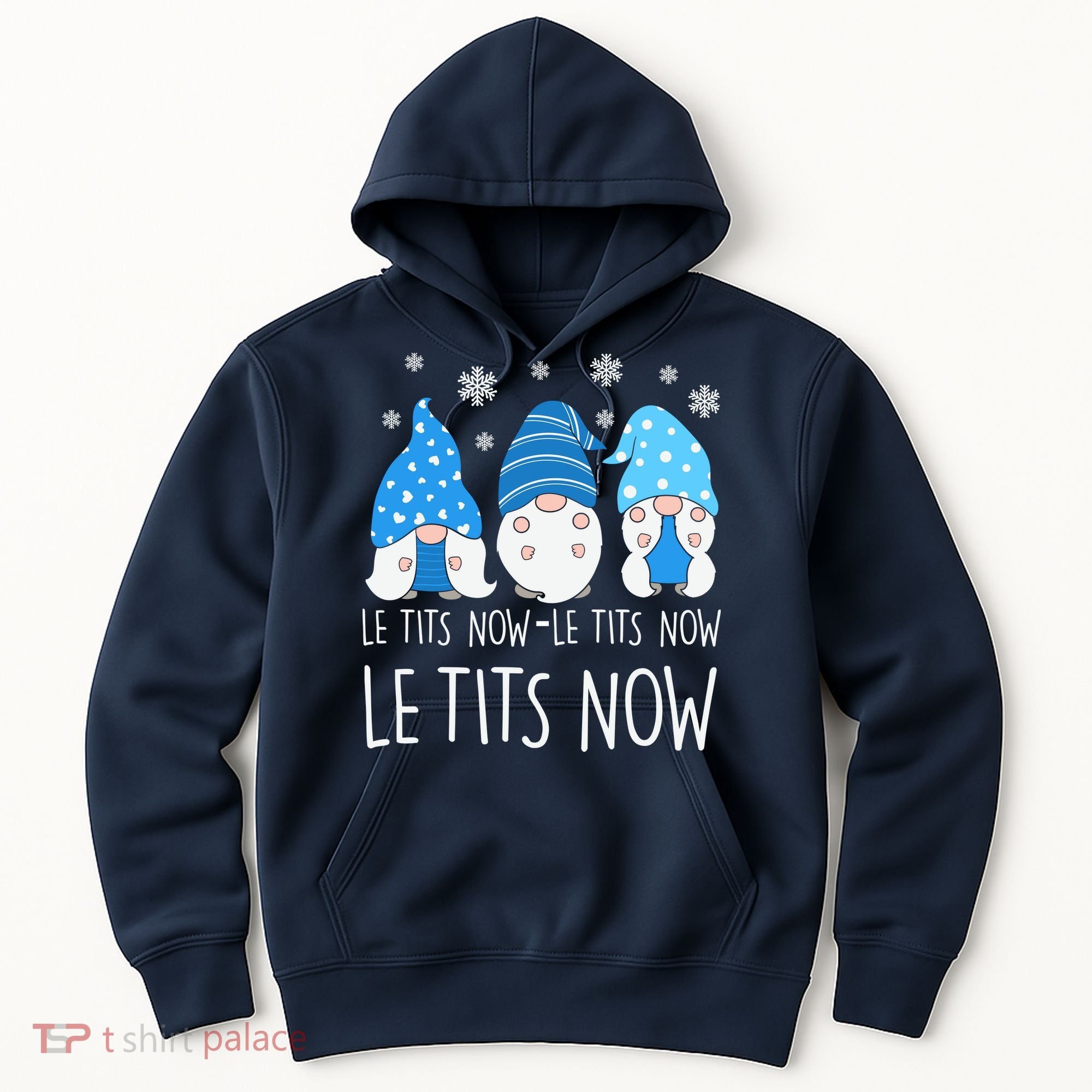 Le Tits Now Christmas Let It Snow Ugly Sweater Funny Party Hoodie