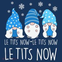 Le Tits Now Christmas Let It Snow Ugly Sweater Funny Party Apron thumb 3