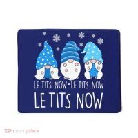 Le Tits Now Christmas Let It Snow Ugly Sweater Funny Party Mousepad thumb 0