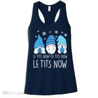 Le Tits Now Christmas Let It Snow Ugly Sweater Funny Party Women's Tank Top thumb 0