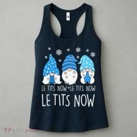 Le Tits Now Christmas Let It Snow Ugly Sweater Funny Party Women's Tank Top thumb 3