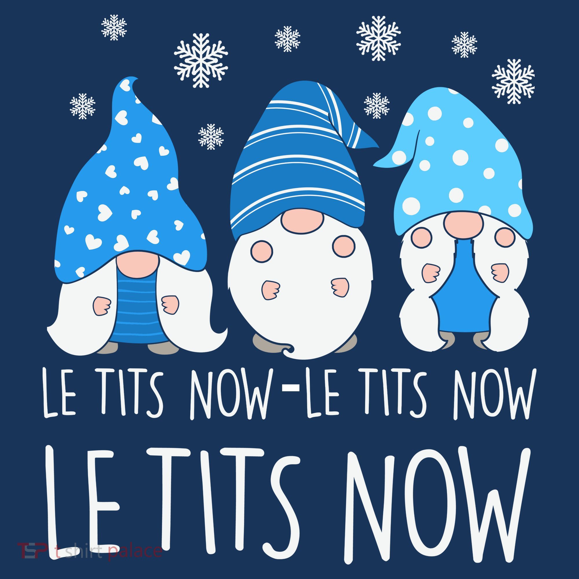 Le Tits Now Christmas Let It Snow Ugly Sweater Funny Party Women's Tank Top