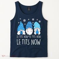 Le Tits Now Christmas Let It Snow Ugly Sweater Funny Party Tank Top thumb 2