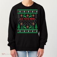 Le Tits Now Christmas Let It Snow Ugly Sweater Party Gift Women's Sweatshirt thumb 0