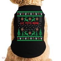 Le Tits Now Christmas Let It Snow Ugly Sweater Party Gift Doggie Tank thumb 0