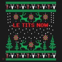 Le Tits Now Christmas Let It Snow Ugly Sweater Party Gift USA-Made Doggie Bandana thumb 2