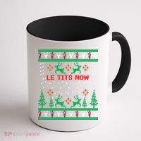 Le Tits Now Christmas Let It Snow Ugly Sweater Party Gift Coffee Mug thumb 1