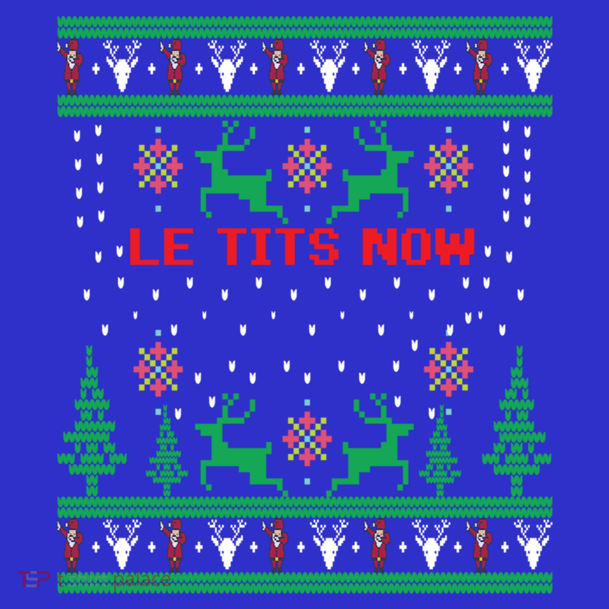 Le Tits Now Christmas Let It Snow Ugly Sweater Party Gift Women's Tank Top