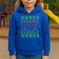 Le Tits Now Christmas Let It Snow Ugly Sweater Party Gift Kids Hoodie thumb 3
