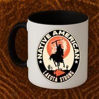 Lakota Tribe Native American Indian Pride Strong Retro Cool Gift Coffee Mug thumb 2