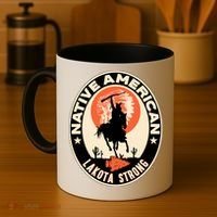 Lakota Tribe Native American Indian Pride Strong Retro Cool Gift Coffee Mug thumb 4