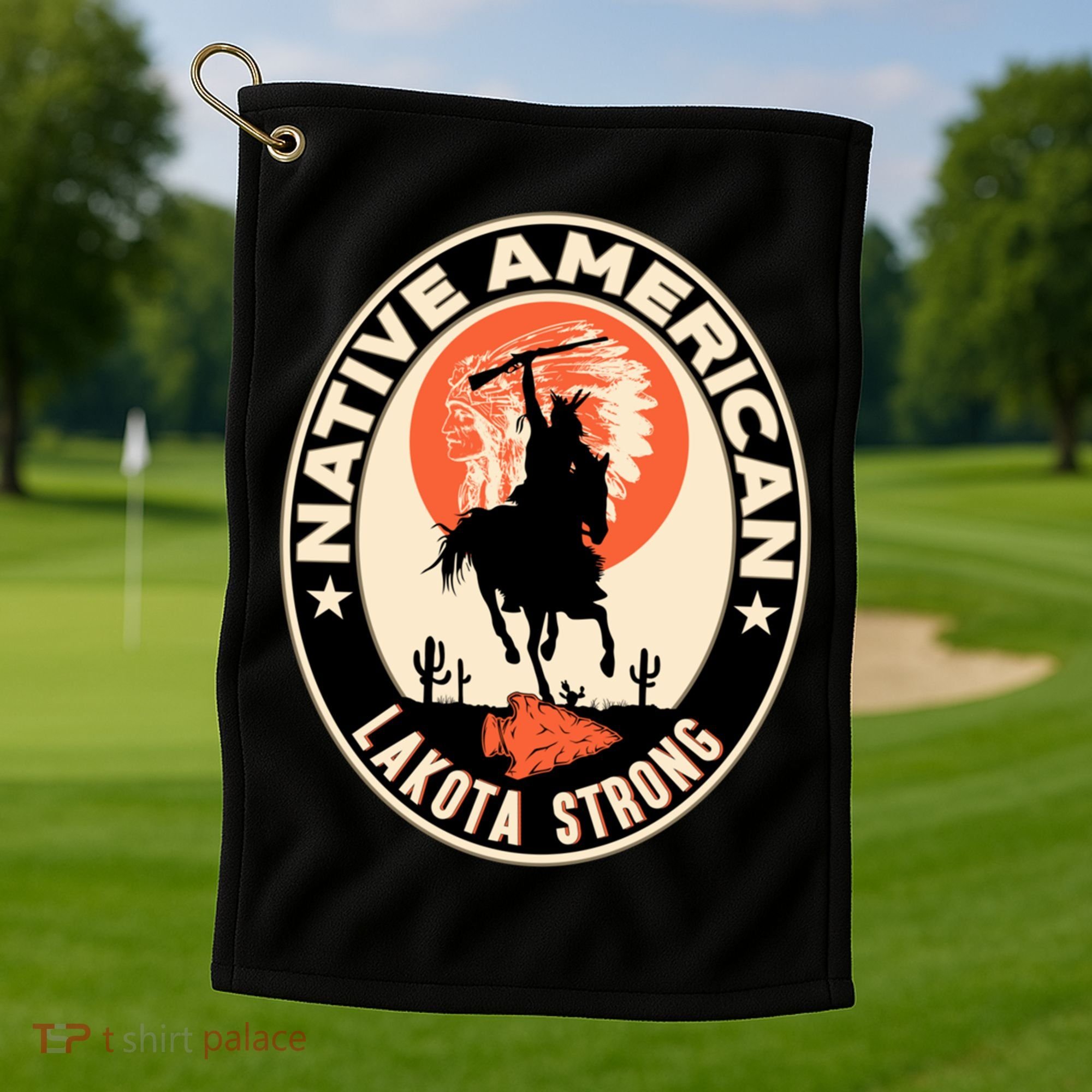 Lakota Tribe Native American Indian Pride Strong Retro Cool Gift Golf Towel