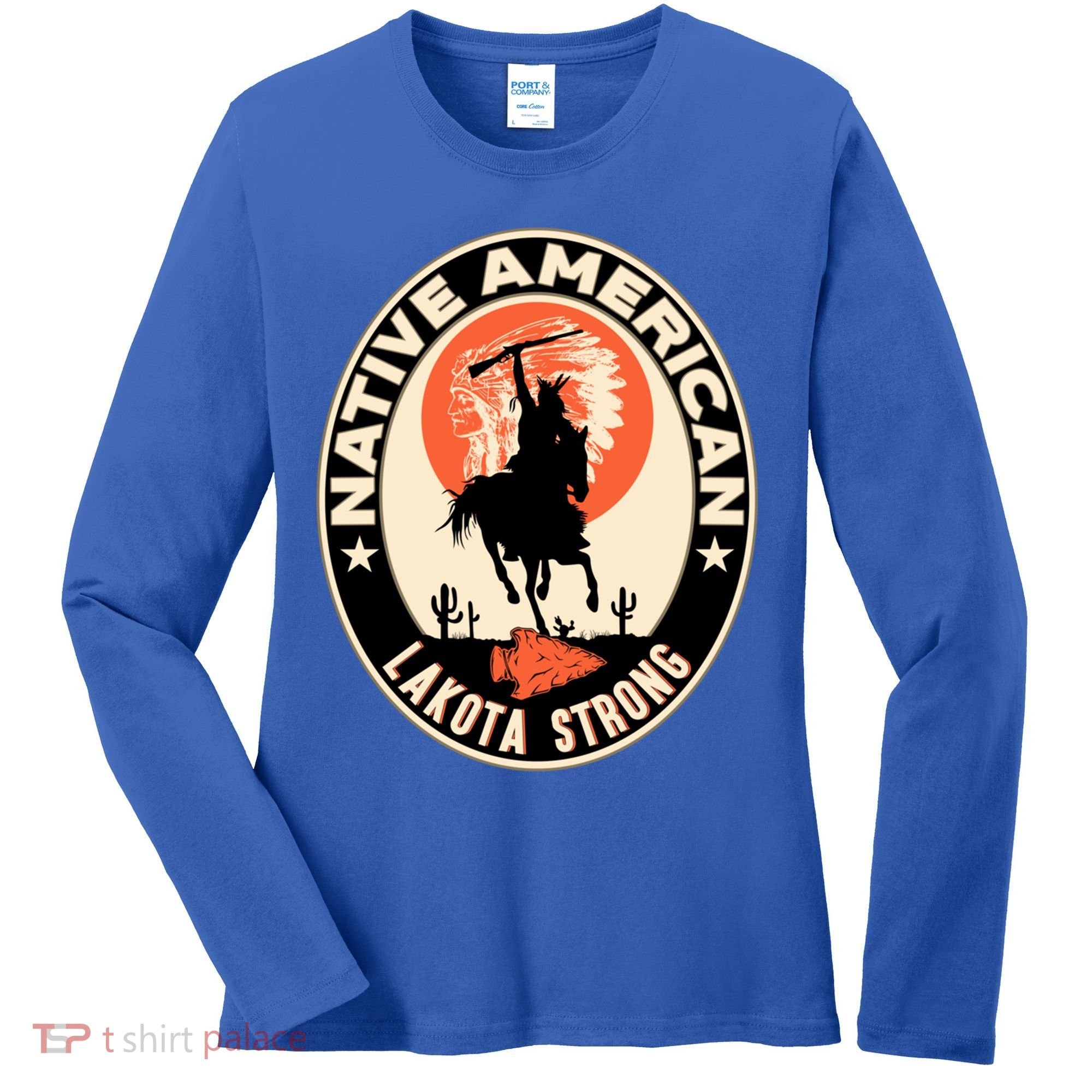 Lakota Tribe Native American Indian Pride Strong Retro Cool Gift Women's Long Sleeve Shirt