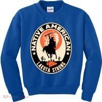 Lakota Tribe Native American Indian Pride Strong Retro Cool Gift Kids Sweatshirt thumb 0