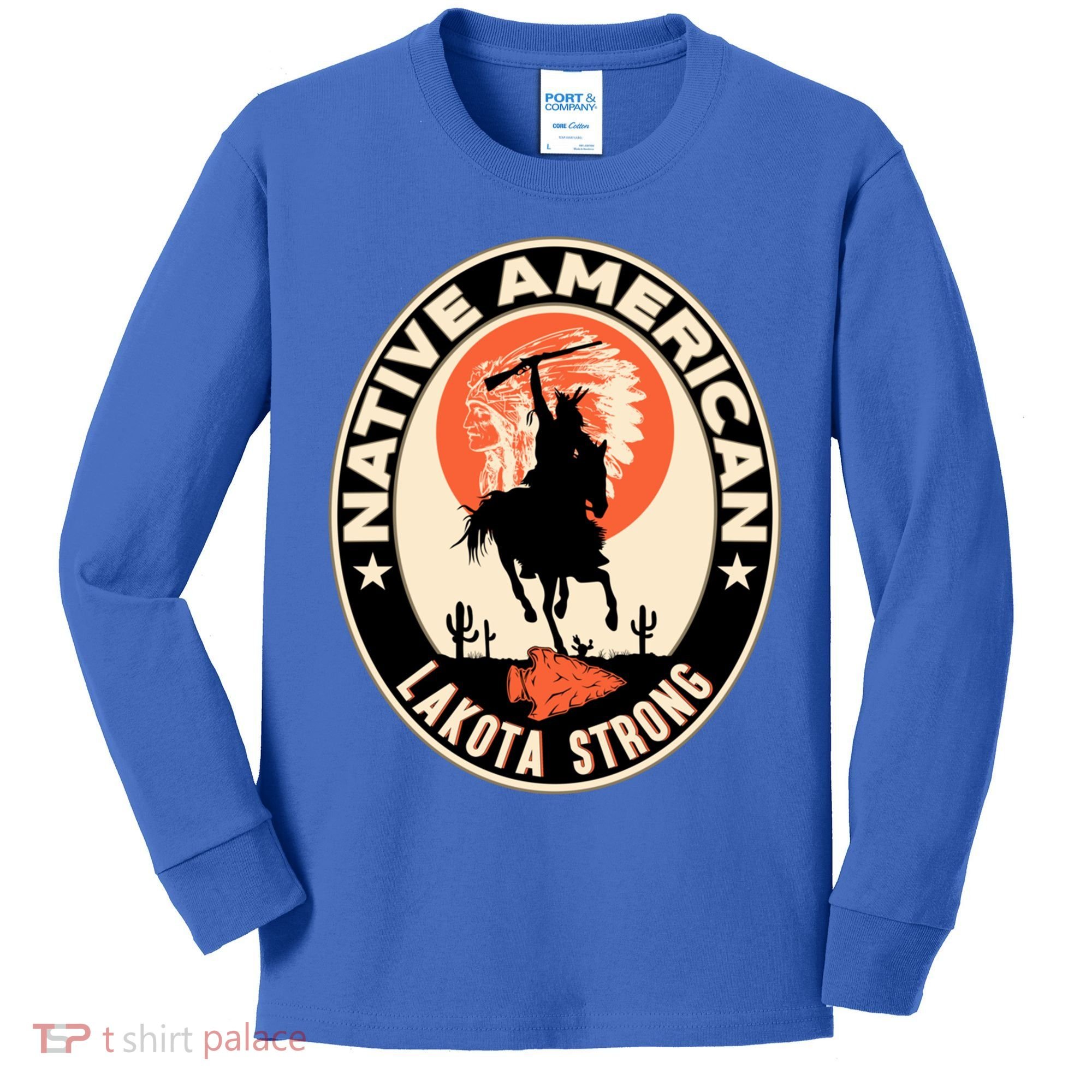 Lakota Tribe Native American Indian Pride Strong Retro Cool Gift Kids Long Sleeve Shirt