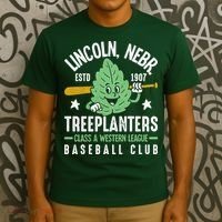 Lincoln Treeplanters Nebraska Vintage Baseball Team T-Shirt thumb 3