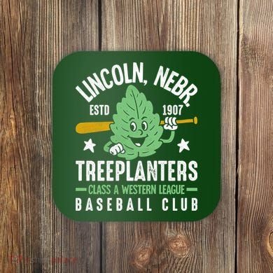 Lincoln Treeplanters Nebraska Vintage Baseball Team Coaster
