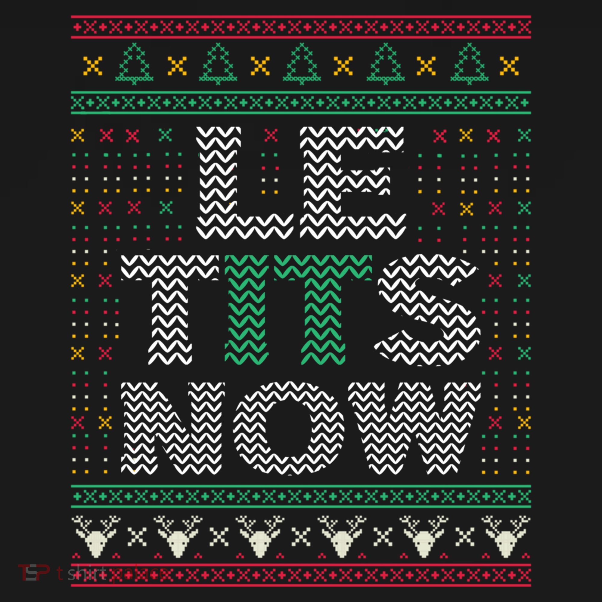 Le Tits Now Christmas Let It Snow Ugly Sweater Funny Party Women's Hoodie