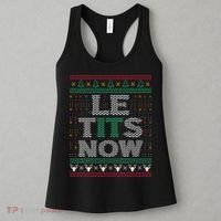 Le Tits Now Christmas Let It Snow Ugly Sweater Funny Party Women's Tank Top thumb 3