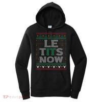 Le Tits Now Funny Party Christmas Ugly Sweater Women's Hoodie thumb 0