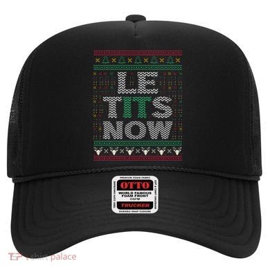 Le Tits Now Funny Party Christmas Ugly Sweater Hat