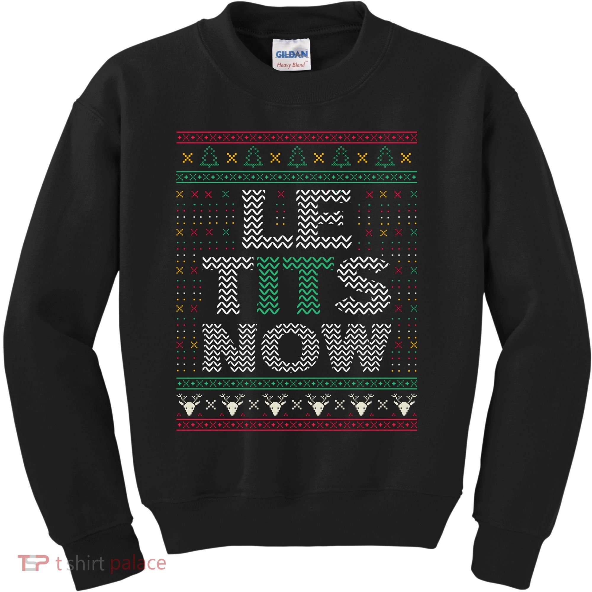 Le Tits Now Funny Party Christmas Ugly Sweater Kids Sweatshirt