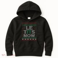 Le Tits Now Funny Party Christmas Ugly Sweater Kids Hoodie thumb 0