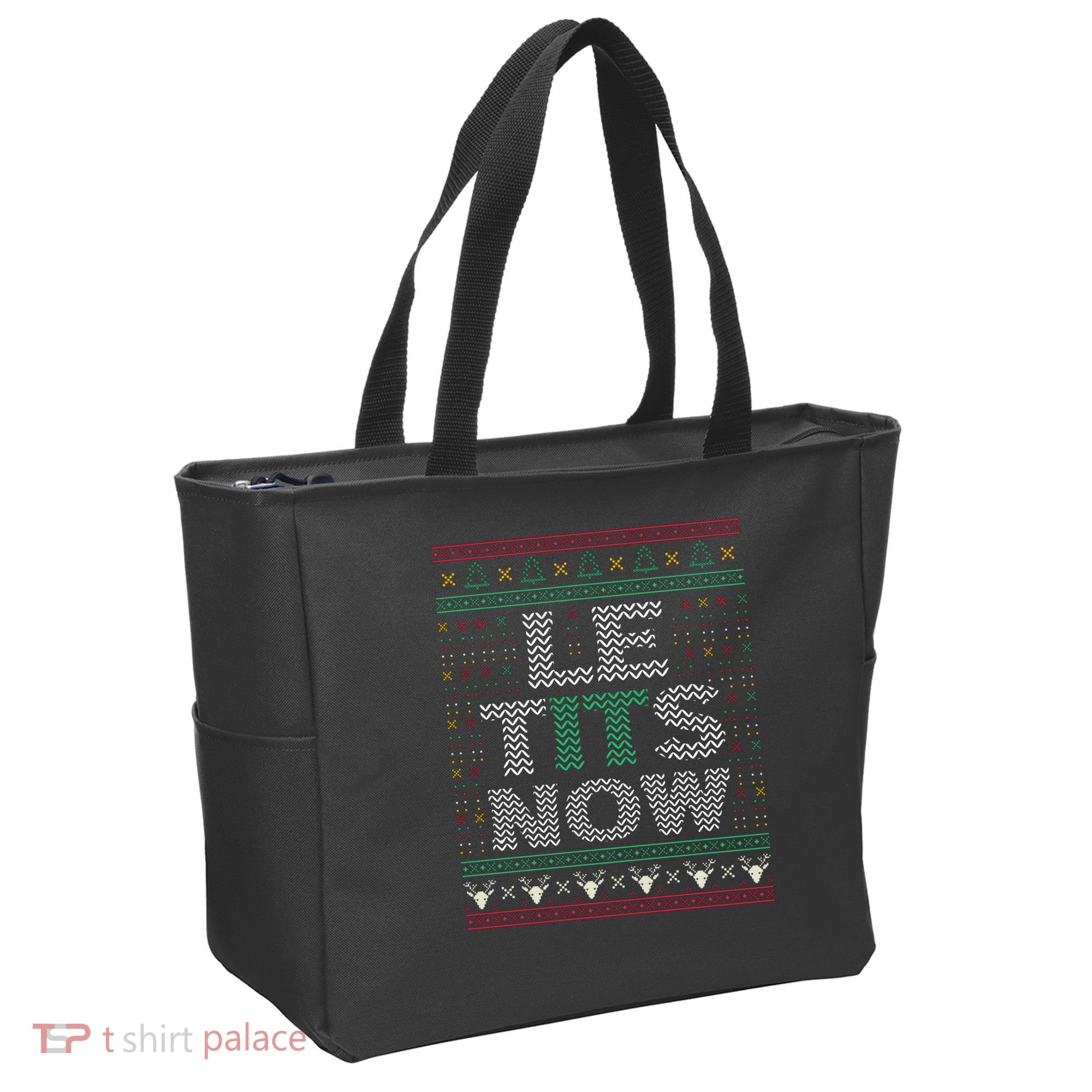 Le Tits Now Funny Party Christmas Ugly Sweater Tote Bag