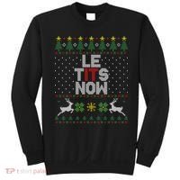 Le Tits Now Christmas Let It Snow Ugly Christmas Sweater Sweatshirt thumb 0