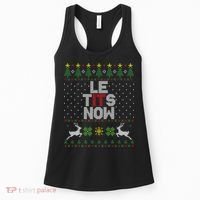 Le Tits Now Christmas Let It Snow Ugly Christmas Sweater Women's Tank Top thumb 0