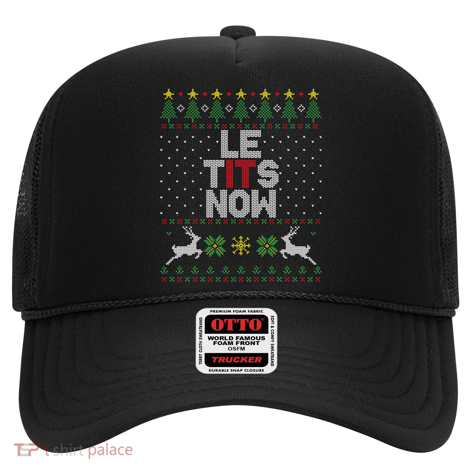 Le Tits Now Christmas Let It Snow Ugly Christmas Sweater Hat