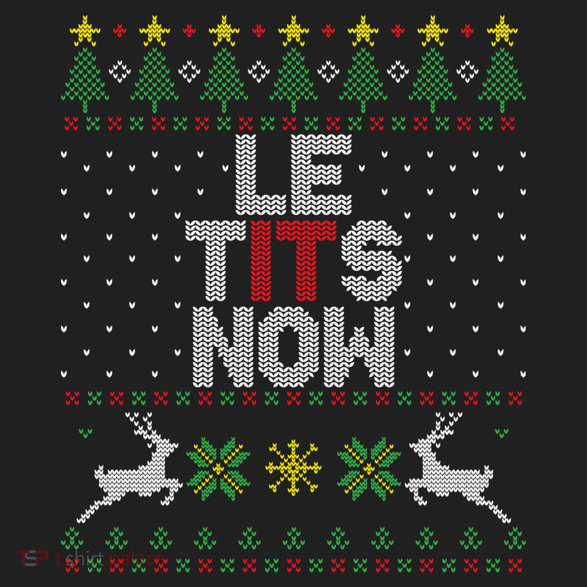Le Tits Now Christmas Let It Snow Ugly Christmas Sweater Hat