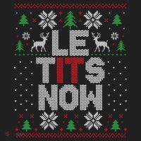Le Tits Now Christmas Let It Snow Ugly Christmas Sweater Women's Sweatshirt thumb 2