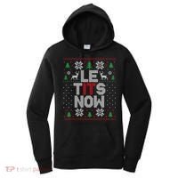 Le Tits Now Christmas Let It Snow Ugly Christmas Sweater Women's Hoodie thumb 0