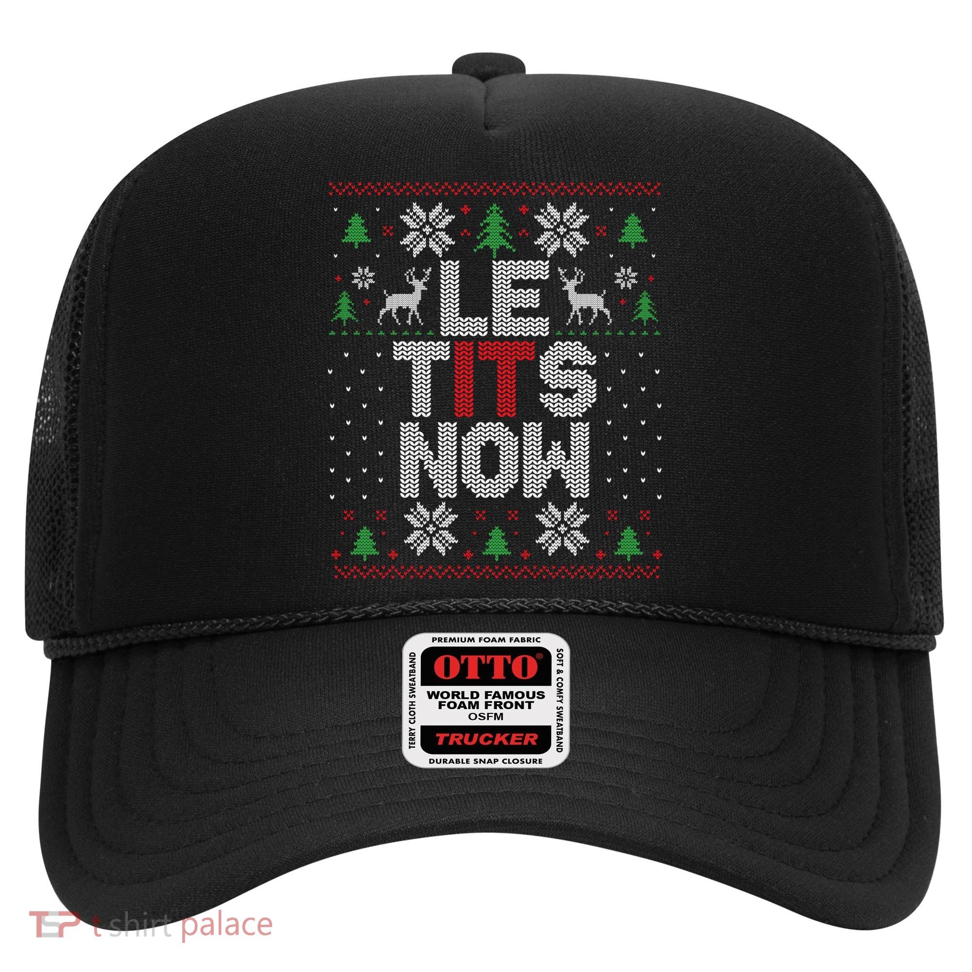 Le Tits Now Christmas Let It Snow Ugly Christmas Sweater Hat