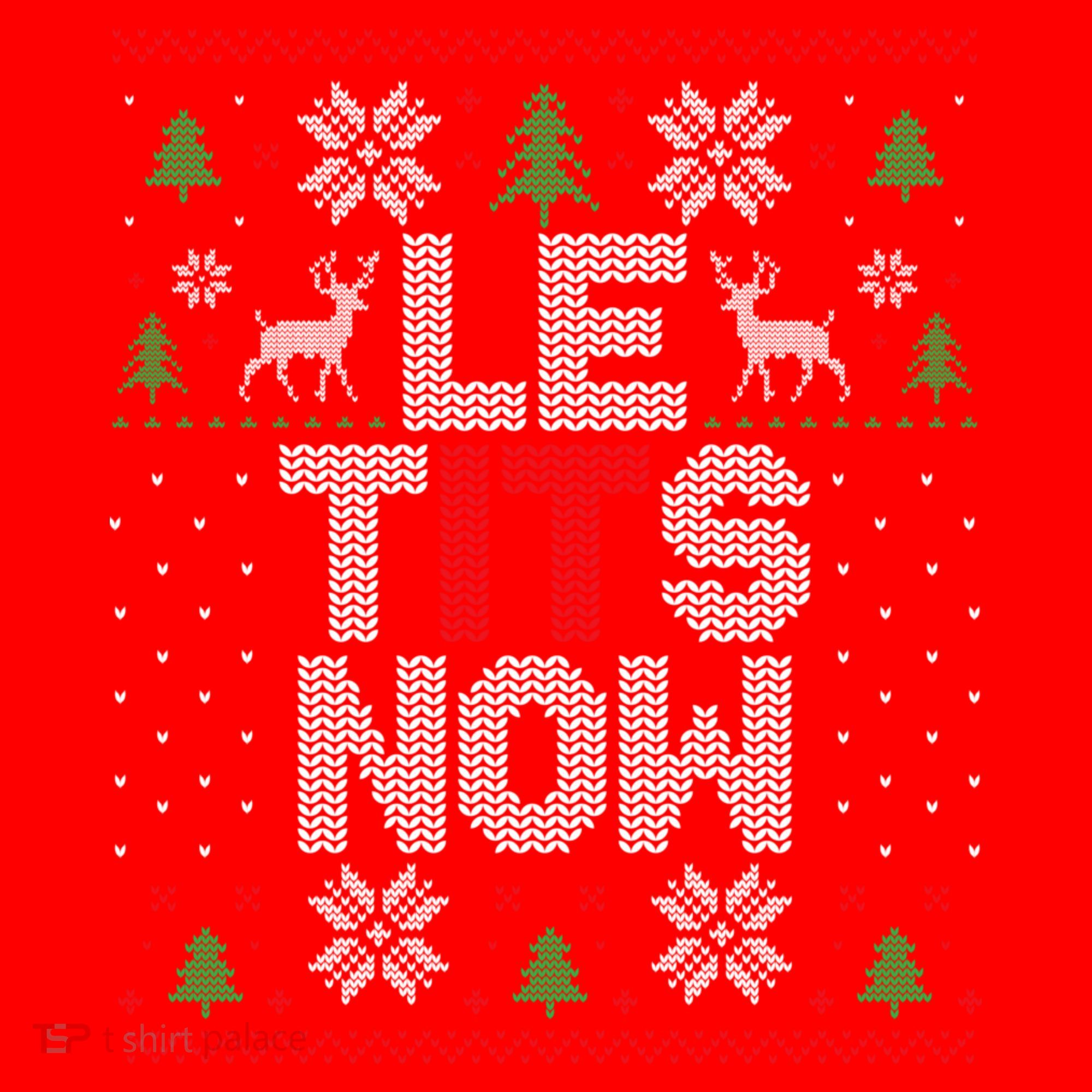 Le Tits Now Christmas Let It Snow Ugly Christmas Sweater Santa Hat