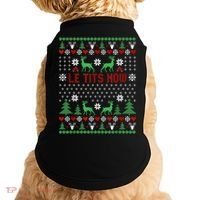 Le Tits Now Christmas Let It Snow Ugly Christmas Sweater Doggie Tank thumb 0