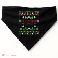 Le Tits Now Christmas Let It Snow Ugly Christmas Sweater USA-Made Doggie Bandana thumb 0