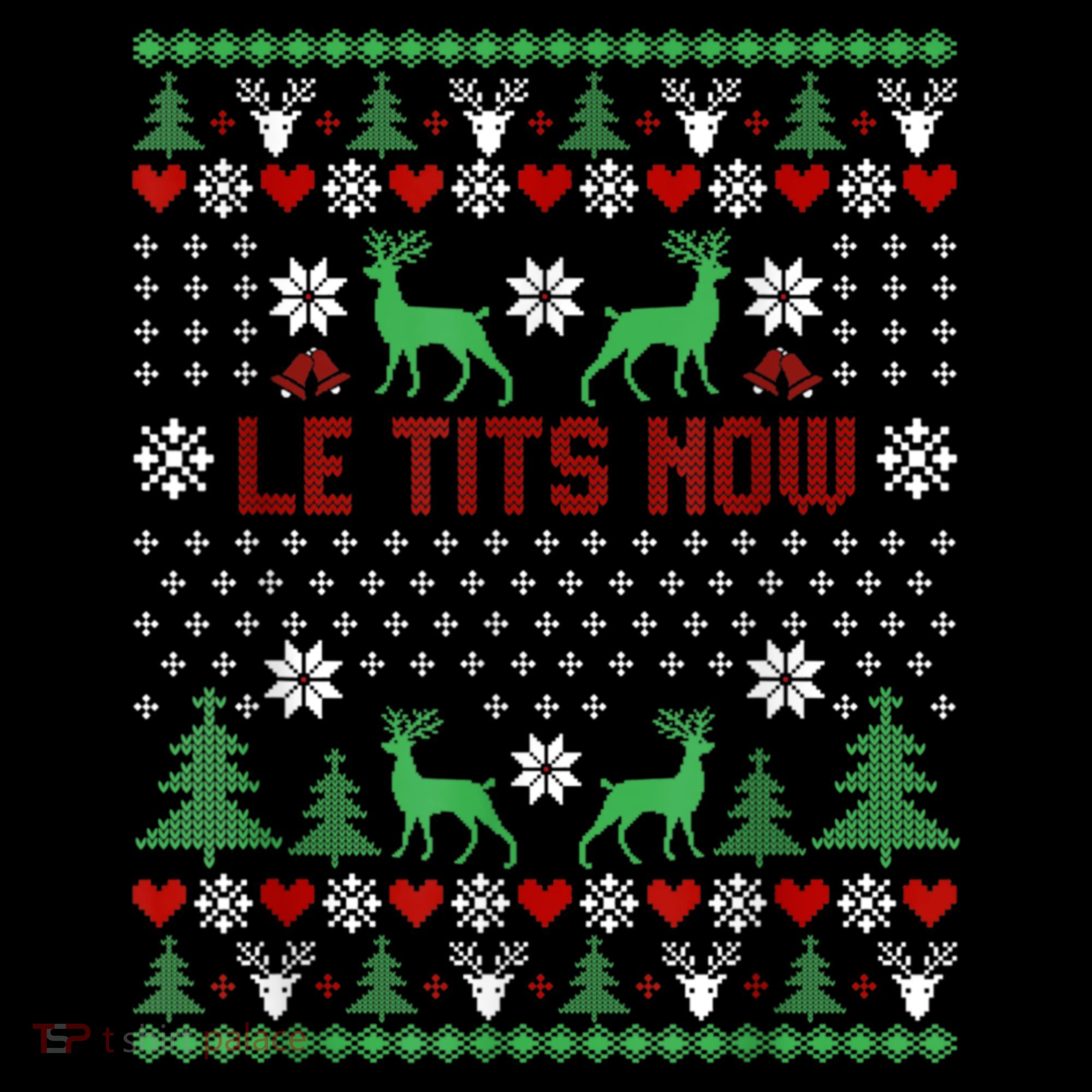 Le Tits Now Christmas Let It Snow Ugly Christmas Sweater Coffee Mug
