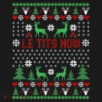 Le Tits Now Christmas Let It Snow Ugly Christmas Sweater Women's Hoodie thumb 2