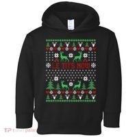 Le Tits Now Christmas Let It Snow Ugly Christmas Sweater Toddler Hoodie thumb 0