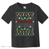 Le Tits Now Christmas Let It Snow Ugly Christmas Sweater Toddler T-Shirt thumb 0
